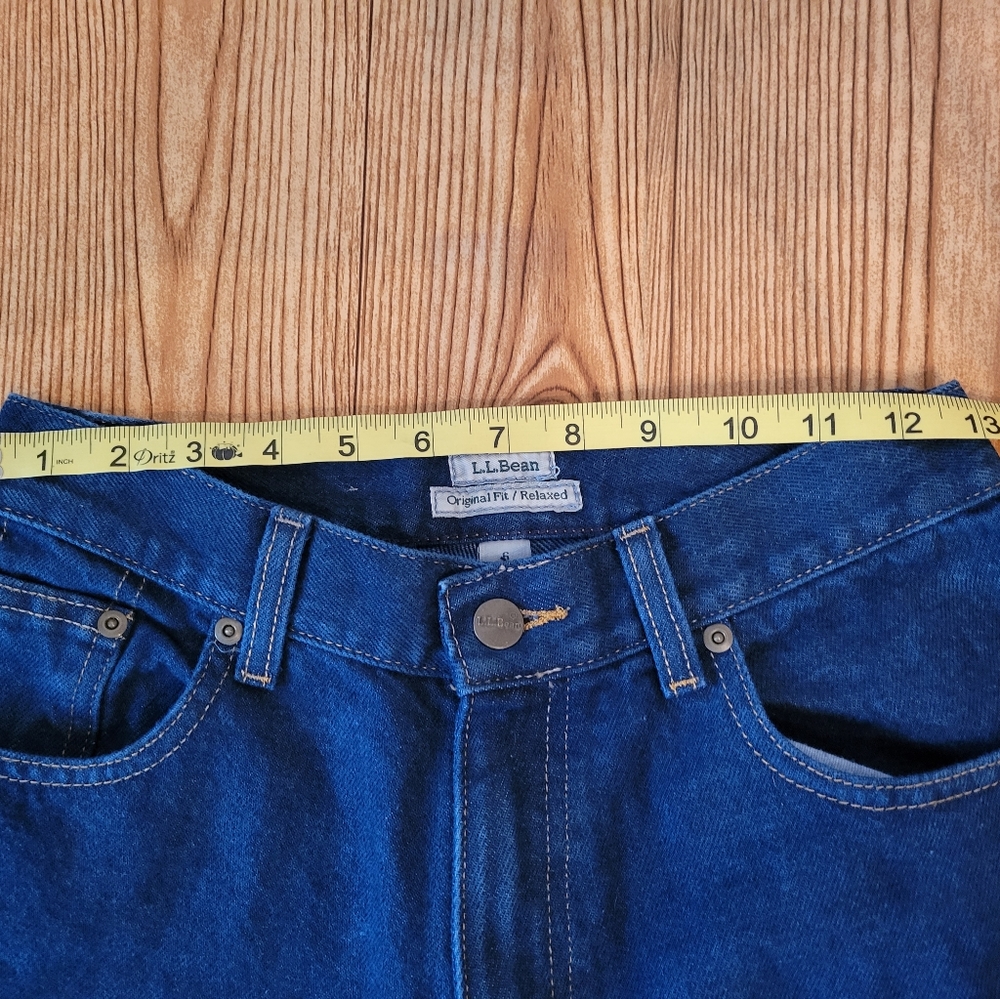 LL Bean Womens Original Fit Relaxed Dark Wash Jeans Size 6 Mom Jeans - Picture 9 of 11